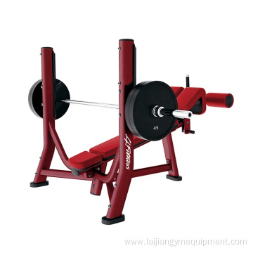 Customizable decline bench weight press fitness equipment